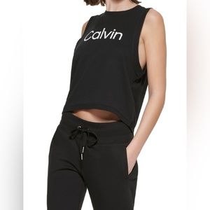 NWT Calvin Klein‎ Womens Active Muscle Tank Black Size XL MSRP $59.50
